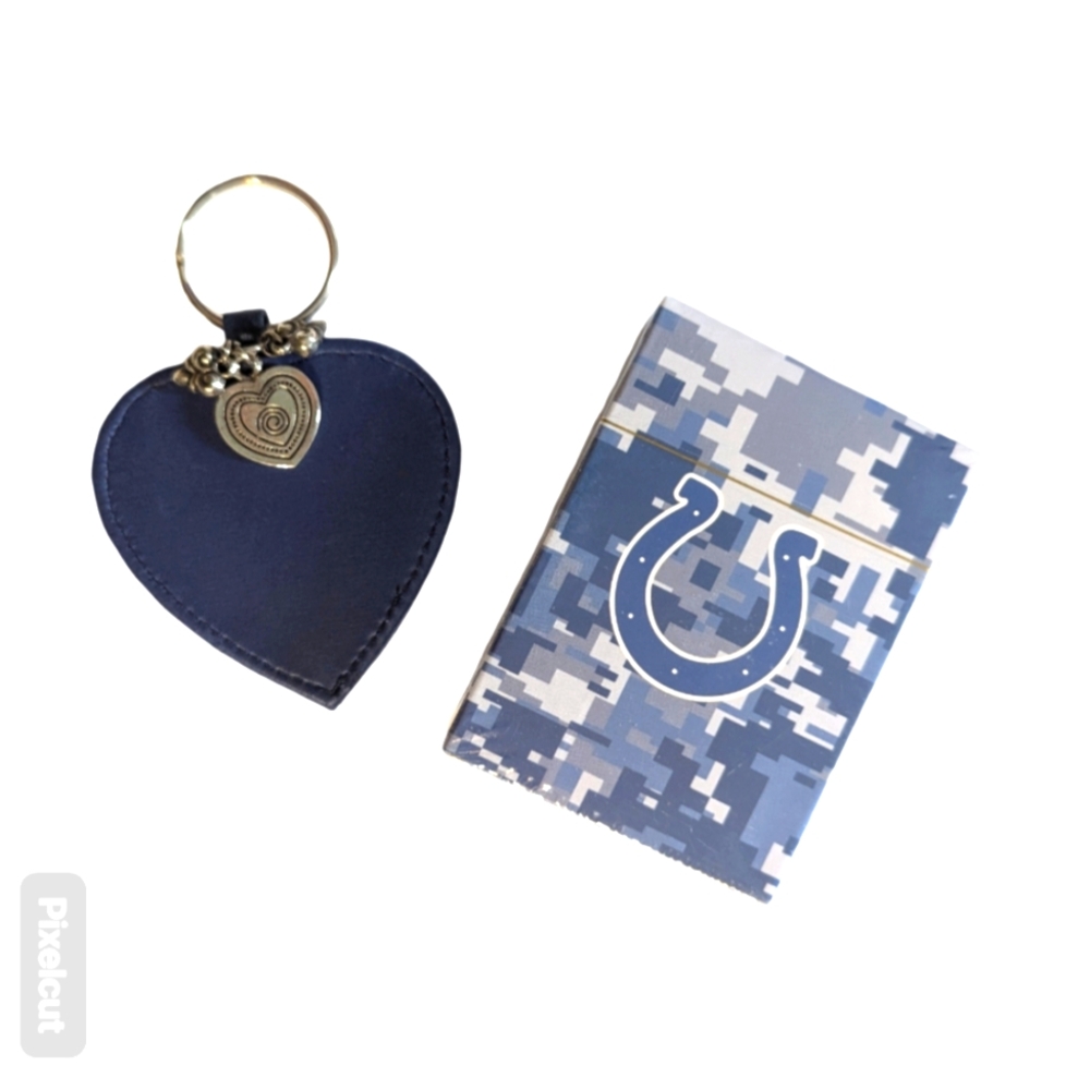 NFL Indianapolis Colts Playing Cards Sealed w/  Blue Keychains